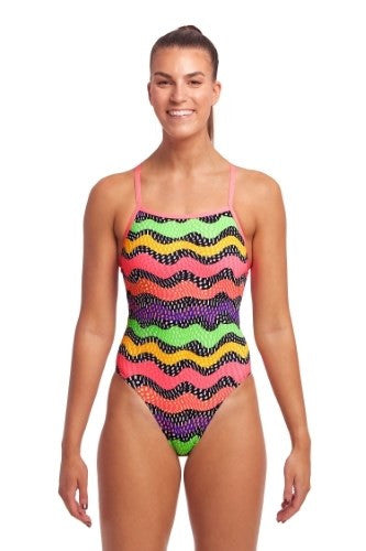 Funkita - Womens - Tie Me Tight One Piece Swimsuit - Worm Burner