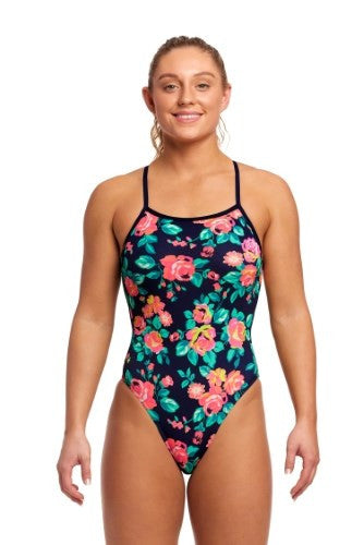 Funkita - Womens - Tie Me Tight One Piece Swimsuit - Full Bloom