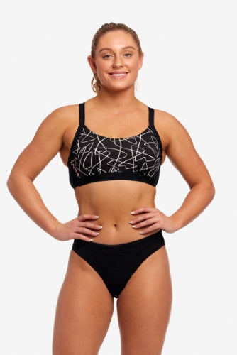 Funkita - Womens - Hold Steady Crop Top - Texta Mess