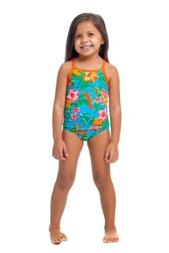 Funkita - Toddler Girls - Printed One Piece - Blue Hawaii