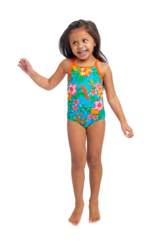 Funkita - Toddler Girls - Printed One Piece - Blue Hawaii