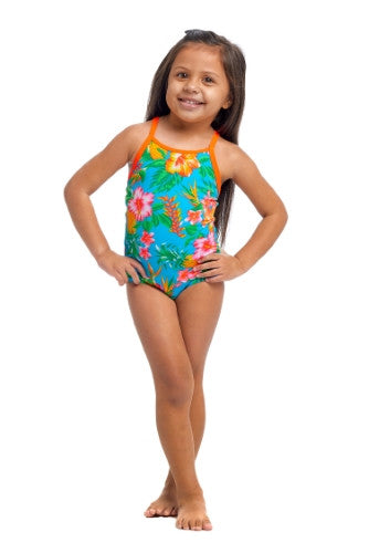 Funkita - Toddler Girls - Printed One Piece - Blue Hawaii