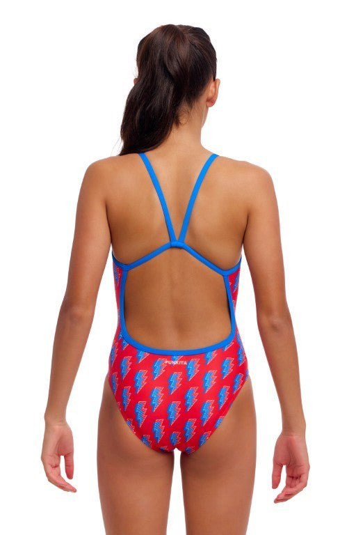 Funkita - Girls - Single Strap One Piece - Hot Volt