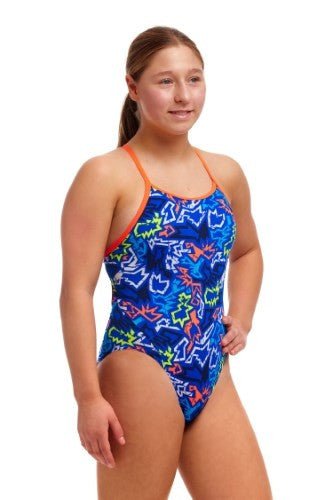 Funkita - Girls - Diamond Back One Piece - Broken Hearts