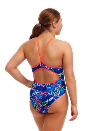 Funkita - Girls - Diamond Back One Piece - Broken Hearts