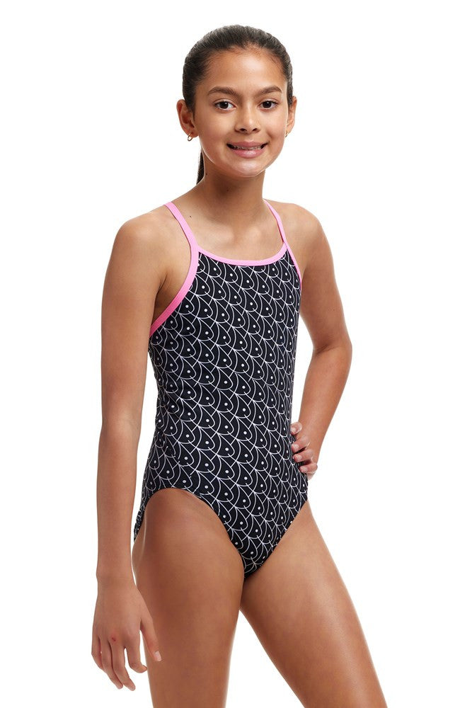 Funkita - Girls - Diamond Back One Piece - Summer Fish