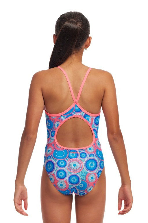 Funkita - Girls - Diamond Back One Piece - Bundjalung Blue