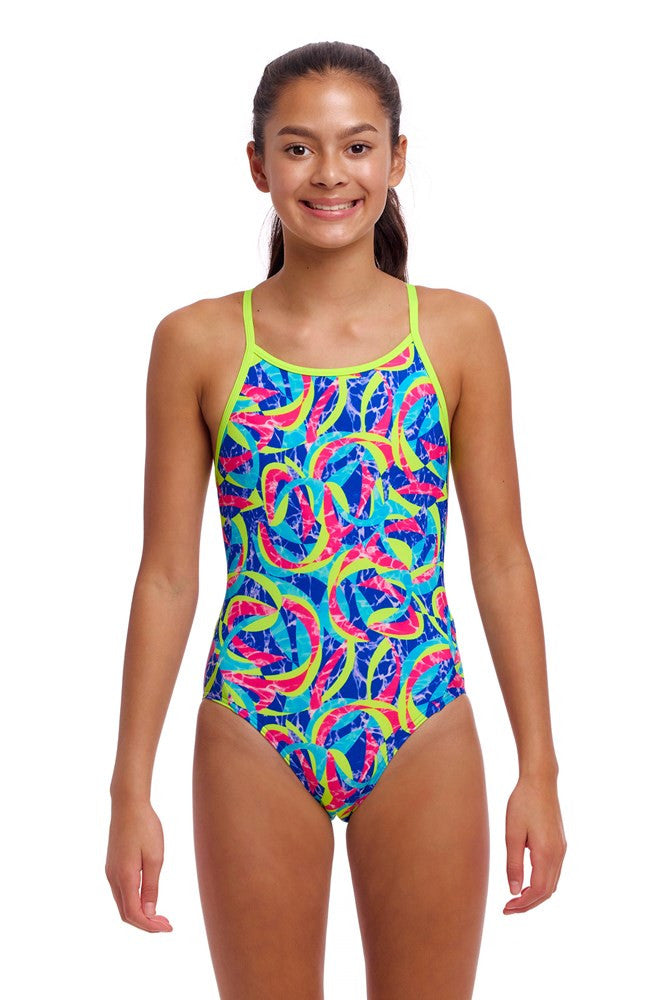 Funkita - Girls - Diamond Back One Piece - Choppy Waters