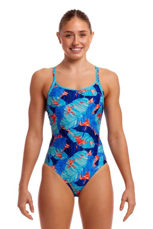 Funkita - Womens - Diamond Back One Piece - Lotsa Leaves