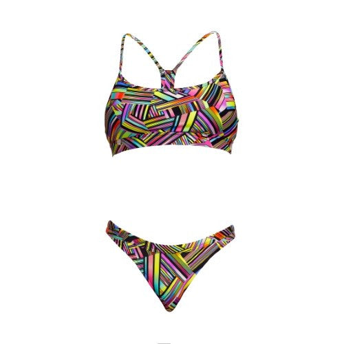 Funkita - Womens - Swim Crop Top - Strip Straps