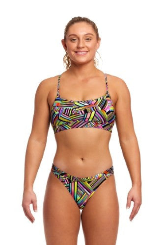 Funkita - Womens - Swim Crop Top - Strip Straps