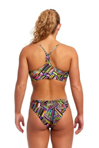 Funkita - Womens - Swim Crop Top - Strip Straps