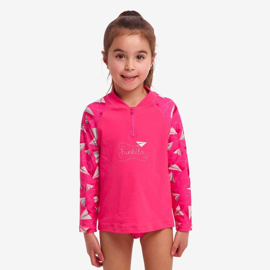 Funkita - Toddler Girls - Zippy Rashie & Brief - Paper Pink