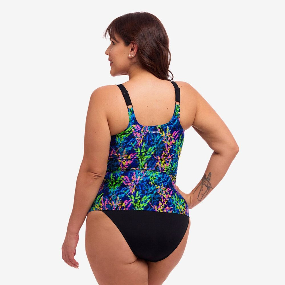 Funkita - Womens - Scoop Neck Tankini Top - Midnight Meadow