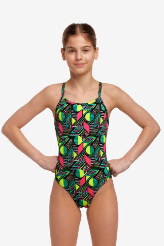 Funkita - Girls - Diamond Back One Piece - Dot Matrix