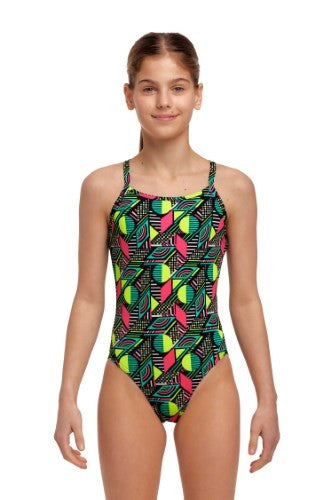 Funkita - Girls - Diamond Back One Piece - Dot Matrix