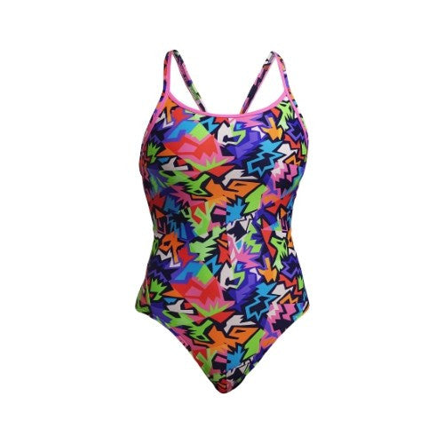 Funkita - Womens - Diamond Back One Piece - Sharp Edges