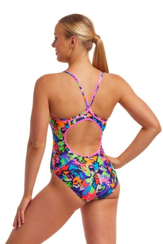 Funkita - Womens - Diamond Back One Piece - Sharp Edges