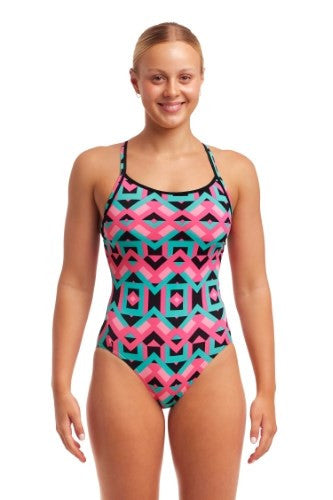 Funkita - Womens - Diamond Back One Piece - Square Stare