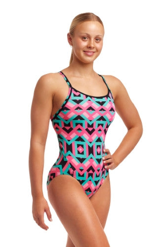 Funkita - Womens - Diamond Back One Piece - Square Stare