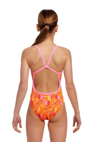 Funkita - Girls - Single Strap One Piece - Orange Crush