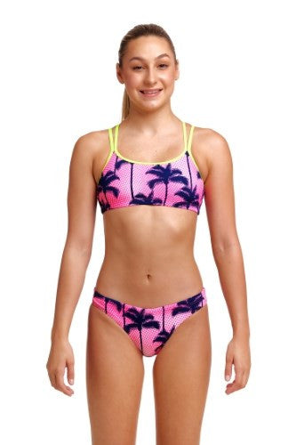 Funkita - Girls - Criss Cross Two Piece Swimsuit - Pop Palms