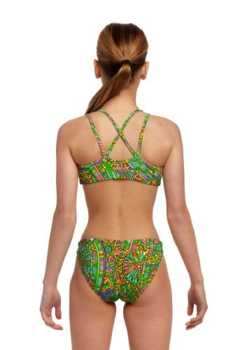 Funkita - Girls - Criss Cross Two Piece Swimsuit - Minty Mixer