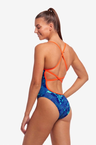 Funkita - Womens - Strapped In One Piece - Deep Blue