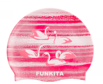 Funkita - Silicone Swim Cap - Swan Lake