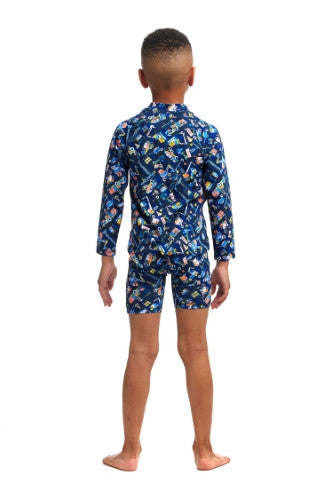 Funky Trunks - Toddler Boys - Go Jump Suit - Can We Build It?