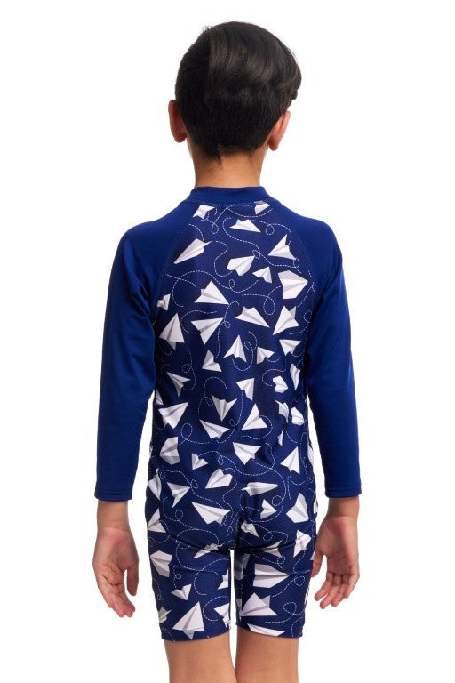 Funky Trunks - Toddler Boys - Go Jump Suit - Paper Plain