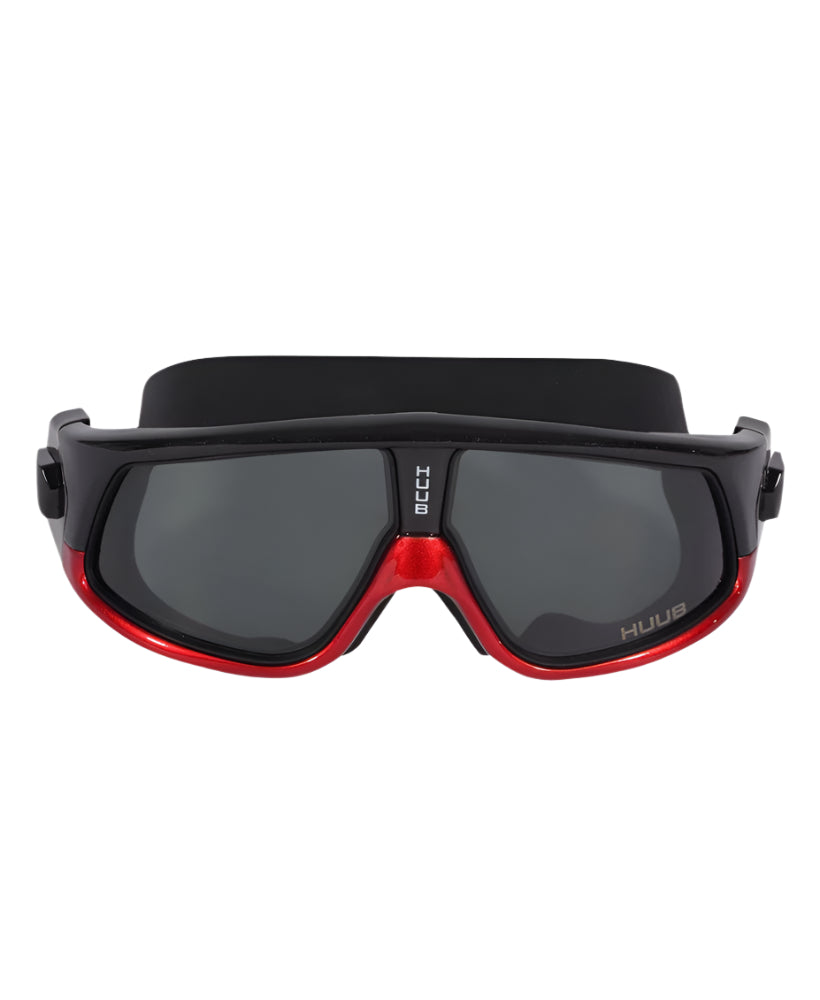 HUUB - Ryft Open Water Swim Mask - Black/Red Frame - Dark Smoke Lens