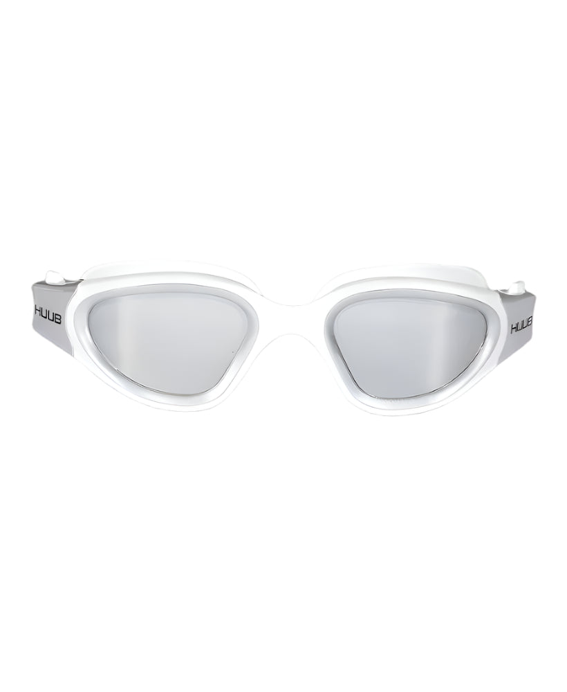 HUUB - Mirage Swim Goggle - White Silver Frame/Light Smoke Silver Mirror Lens