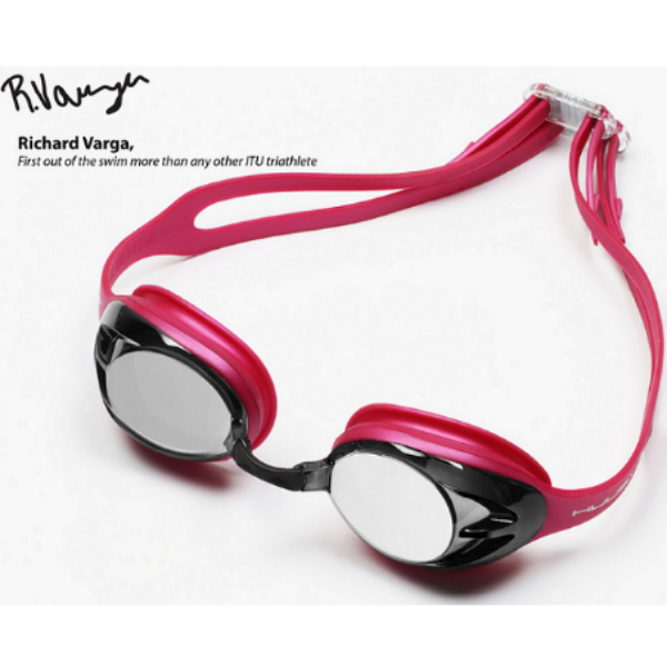 HUUB - Varga Race Goggle - Pink with Silver Mirror