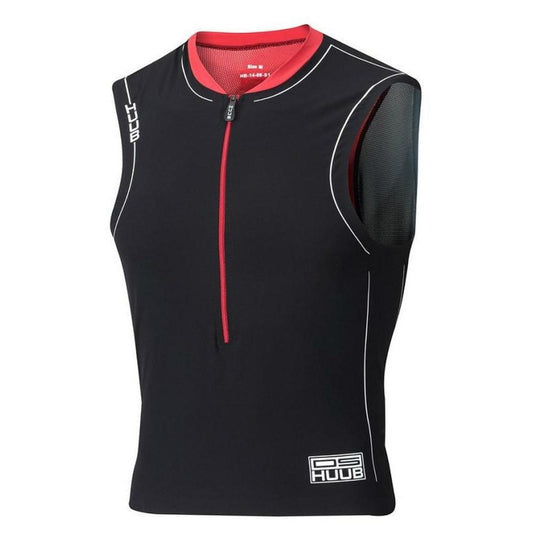 HUUB - Mens - Dave Scott Tri Top - Sleeveless - Black/Red