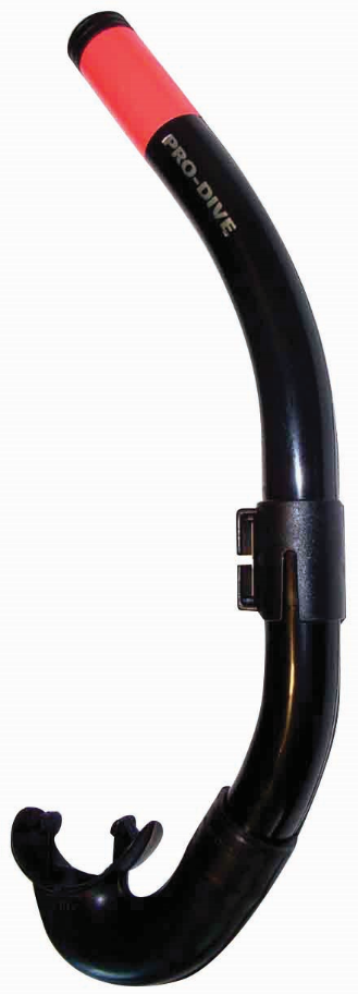 Pro-Dive - Large Bore Rubber Snorkel - Black