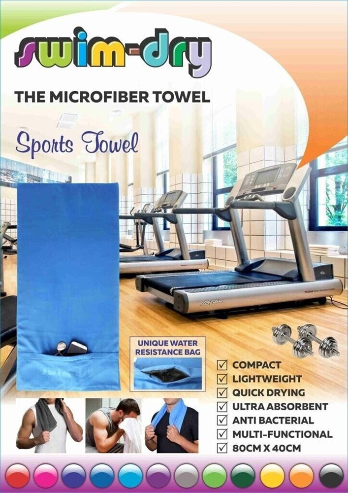 Swimdry - Sport - Microfibre Towel - Assorted Colours