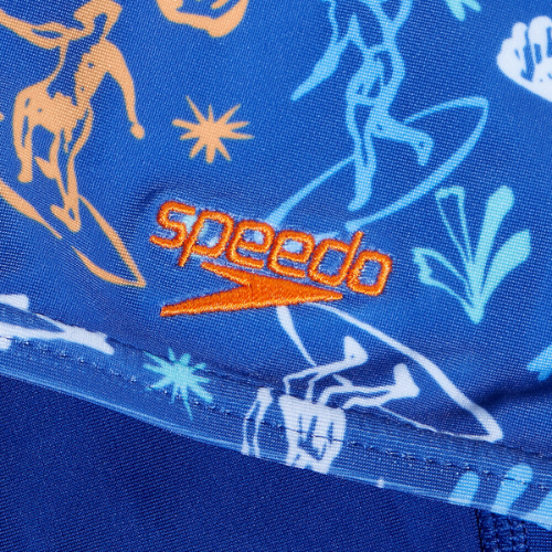 Speedo - Boys - Digital V Cut Jammer - Cobalt/Mandarin Peel/Arctic Glass