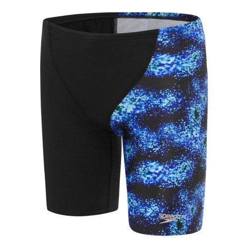 Speedo - Boys - Digital V Cut Jammer - Black/Cobalt Pop/Marine Blue