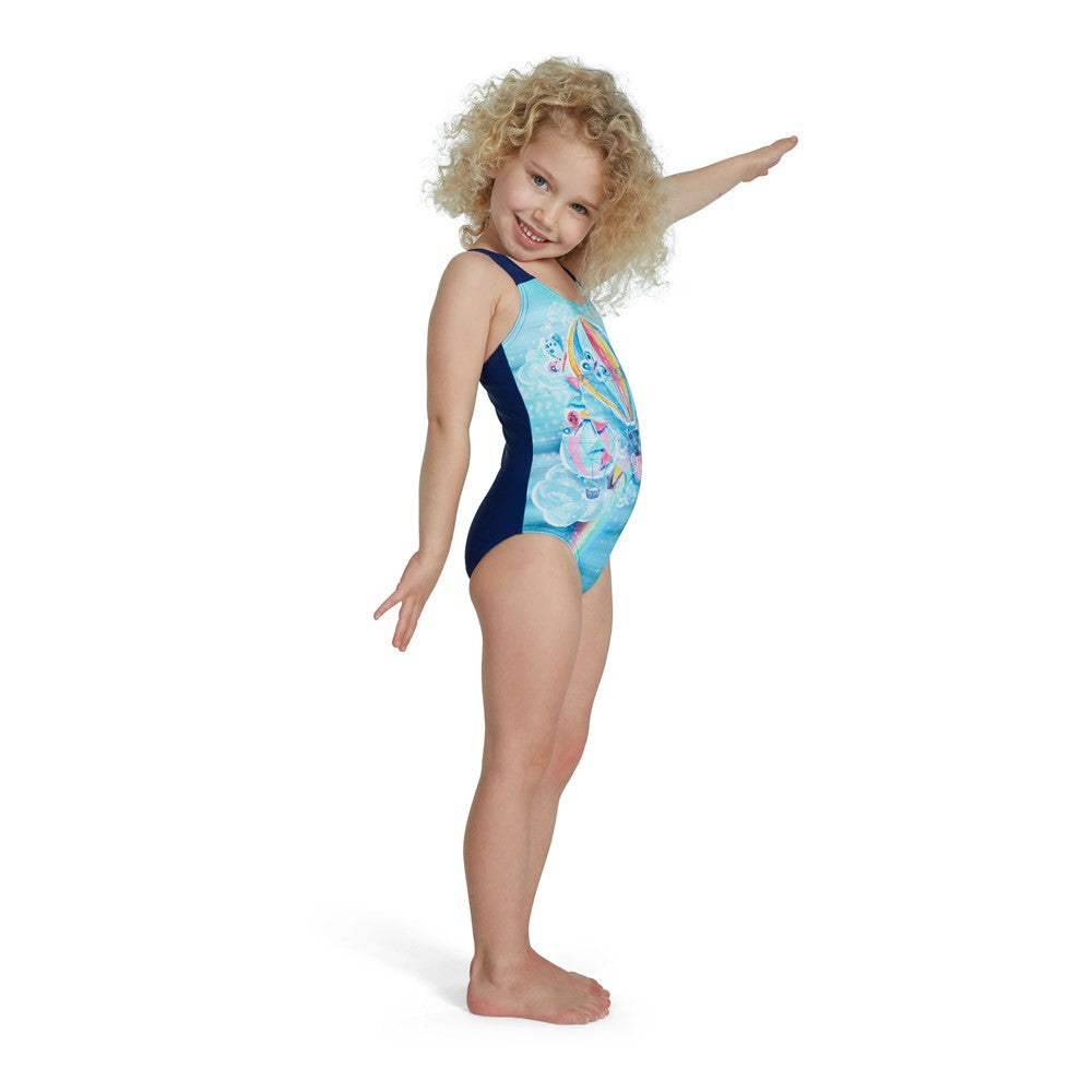 Speedo - Toddler Girls  - Digital Allover Swimsuit One Piece - Blue