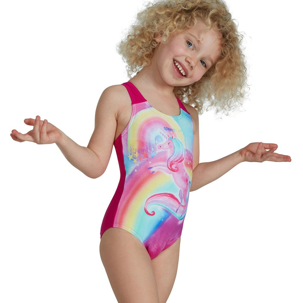 Speedo - Toddler Girls  - Digital Placement Swimsuit One Piece - Thai/Spearmint