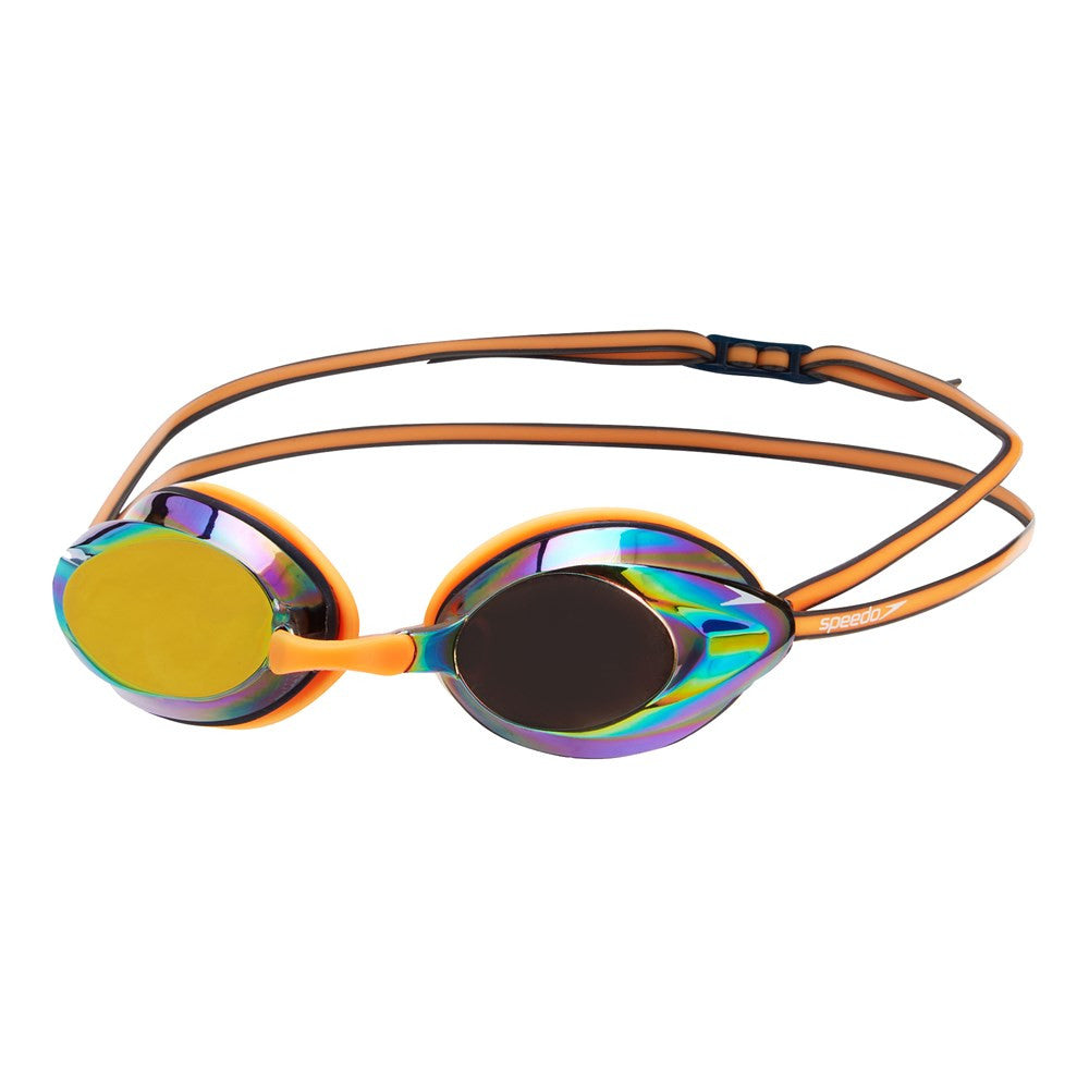 Speedo - Opal Mirror Goggle - True Navy/Papaya Punch/USA Charcoal