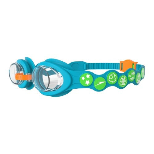 Speedo - Infant Spot Goggle - Azure Blue/Fluro Green/Fluro Orange/Clear