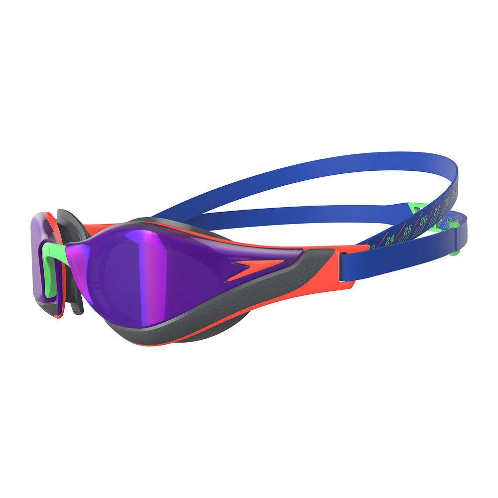 Speedo - Fastskin Pure Focus Mirror Goggle - Cobalt Pop/Volcanic Orange/Green Glow/Flash Purple