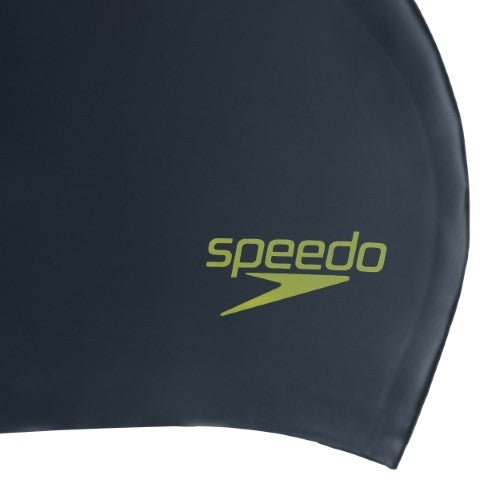 Speedo - Junior Long Hair Cap - Black/Acid Green