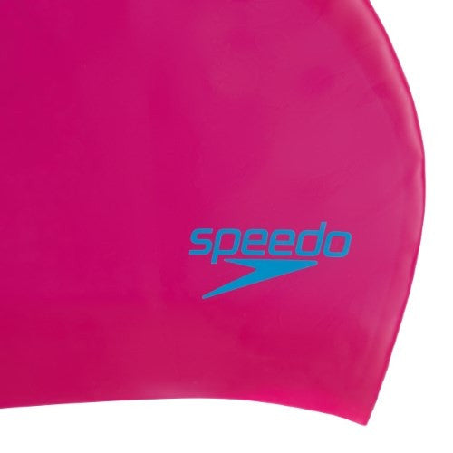 Speedo - Junior Long Hair Cap - Begonia Pink/Lapis Blue