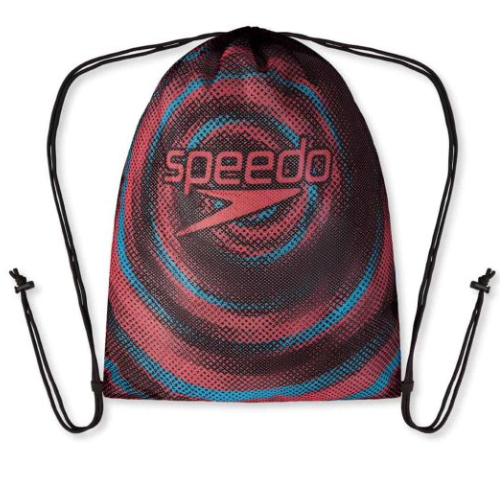 Speedo - Printed Mesh Bag - Black/Picton Blue/Siren Red