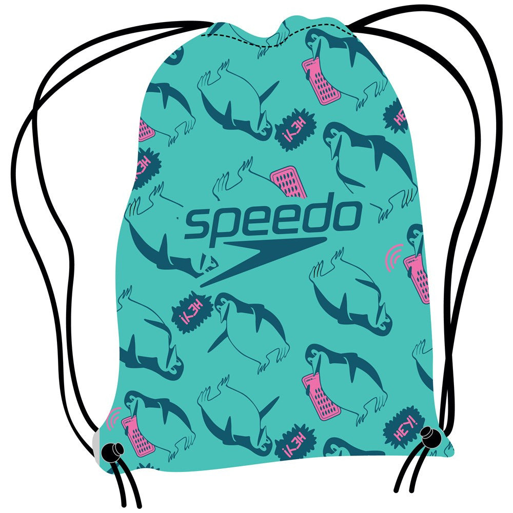 Speedo - Printed Mesh Bag - Light Adriatic/Nordic Teal/Flamingo Pink