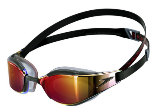 Speedo - Fastskin Hyper Elite Mirror Goggle - Black/Oxid Grey/Fire Gold