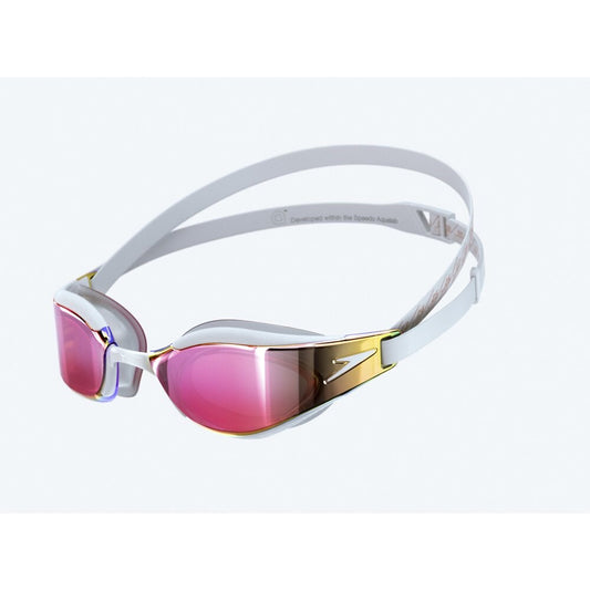 Speedo - Fastskin Hyper Elite Mirror Goggle - White/Gold